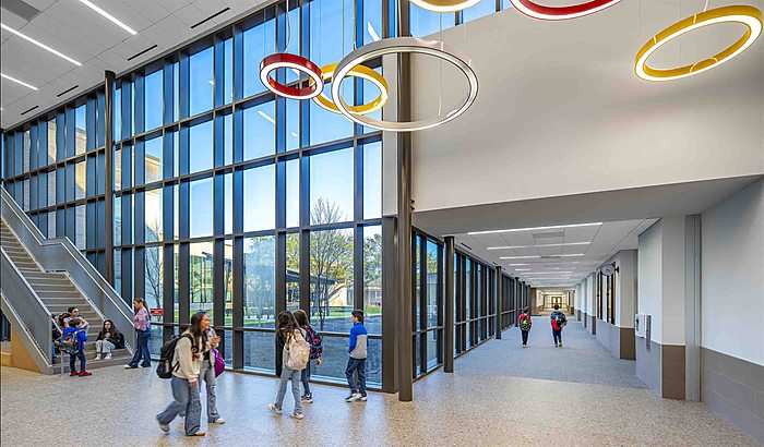 Memorial Drive Elementary hallway, Spring Branch ISD